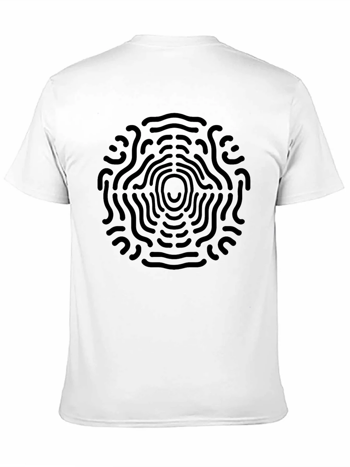 Abstract Circular Design Black T-Shirt product image 6