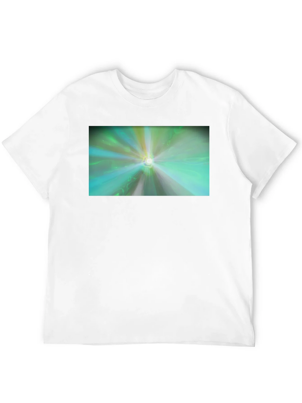 Abstract Light Burst T-Shirt - Black Cotton Blend product image 11
