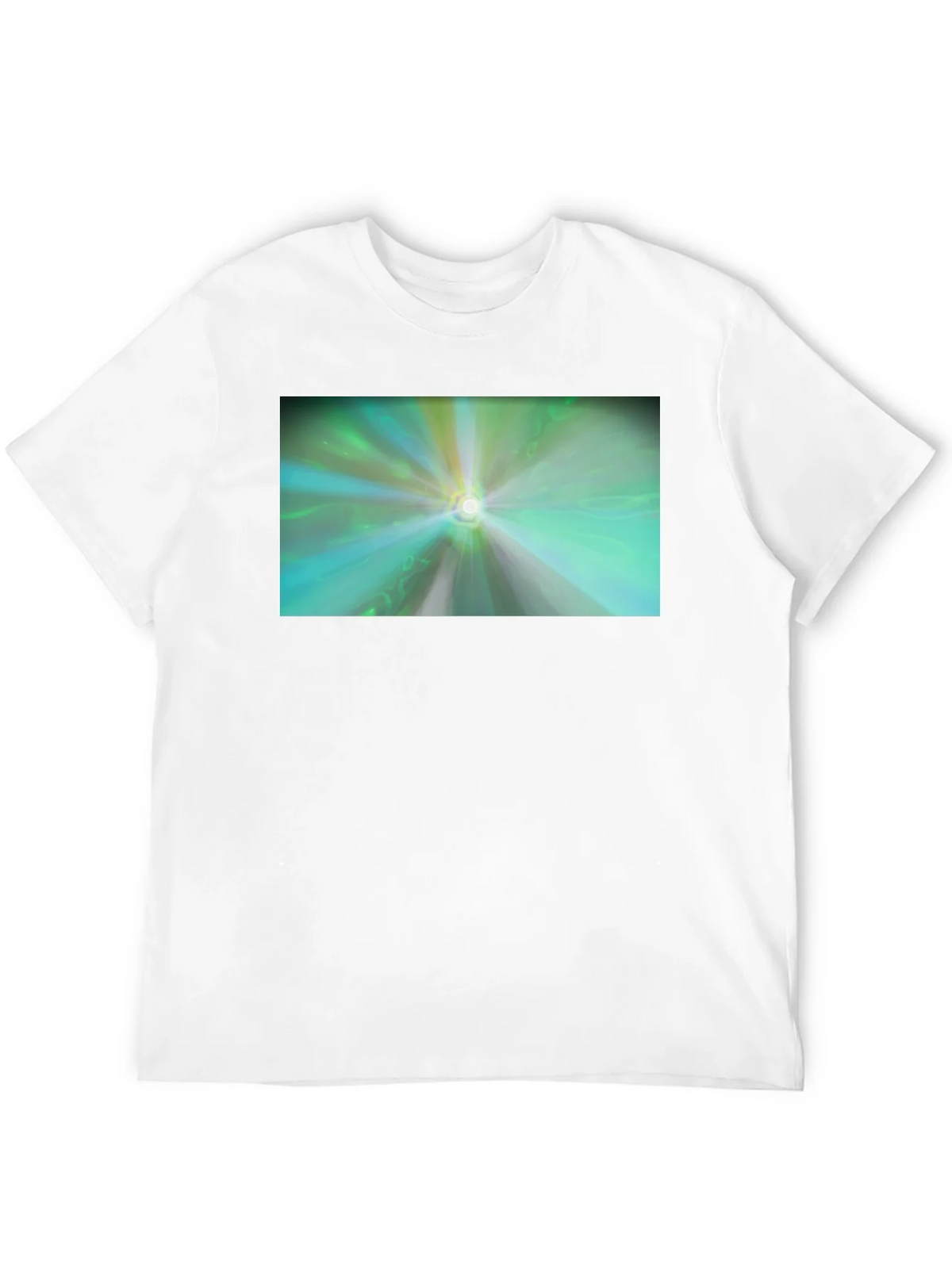 Abstract Light Burst T-Shirt - Black Cotton Blend product image 11