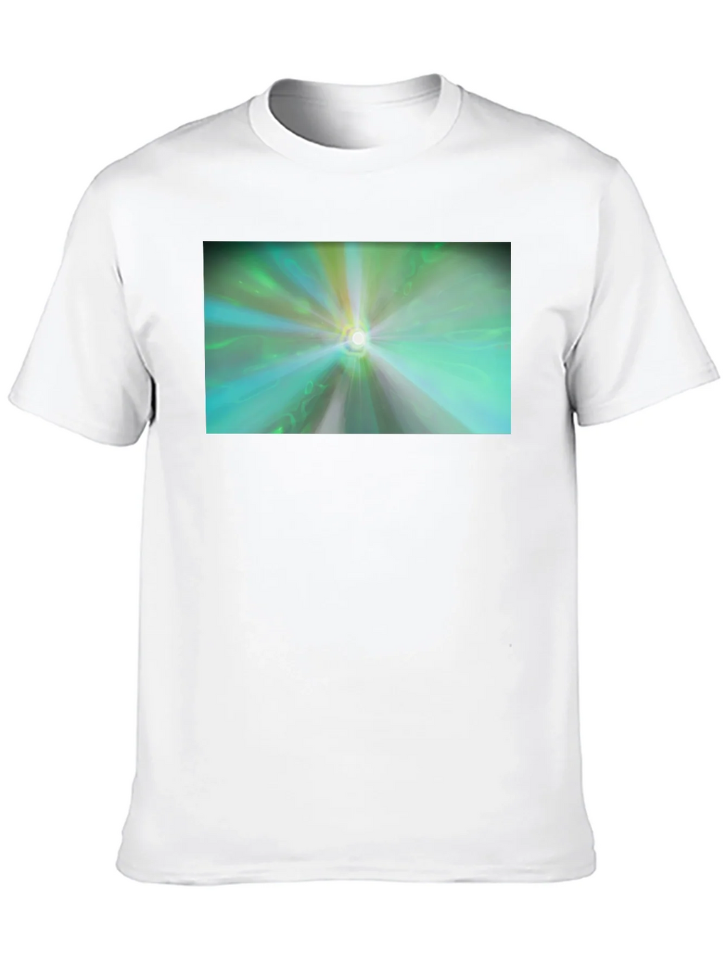 Abstract Light Burst T-Shirt - Black Cotton Blend product image 9