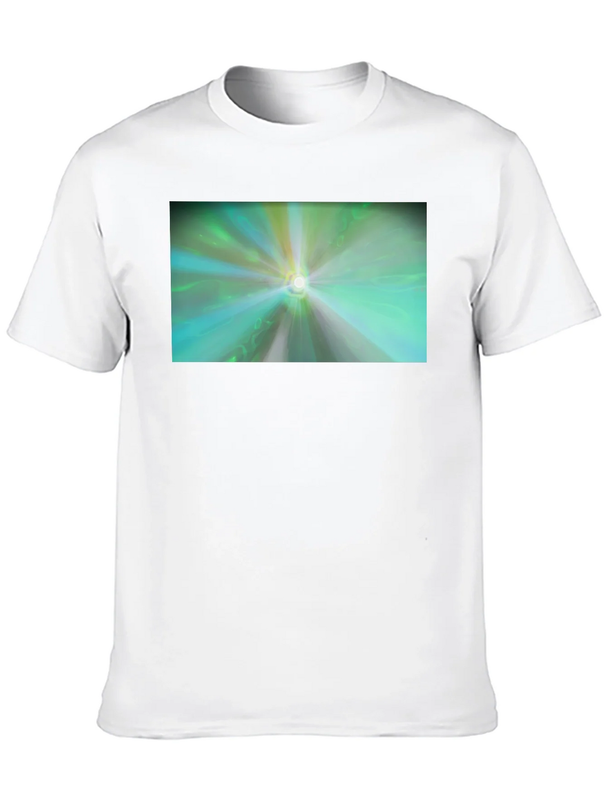 Abstract Light Burst T-Shirt - Black Cotton Blend product image 9