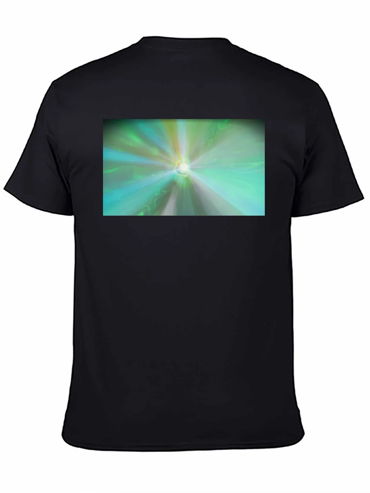 Abstract Light Burst T-Shirt - Black Cotton Blend product image 4