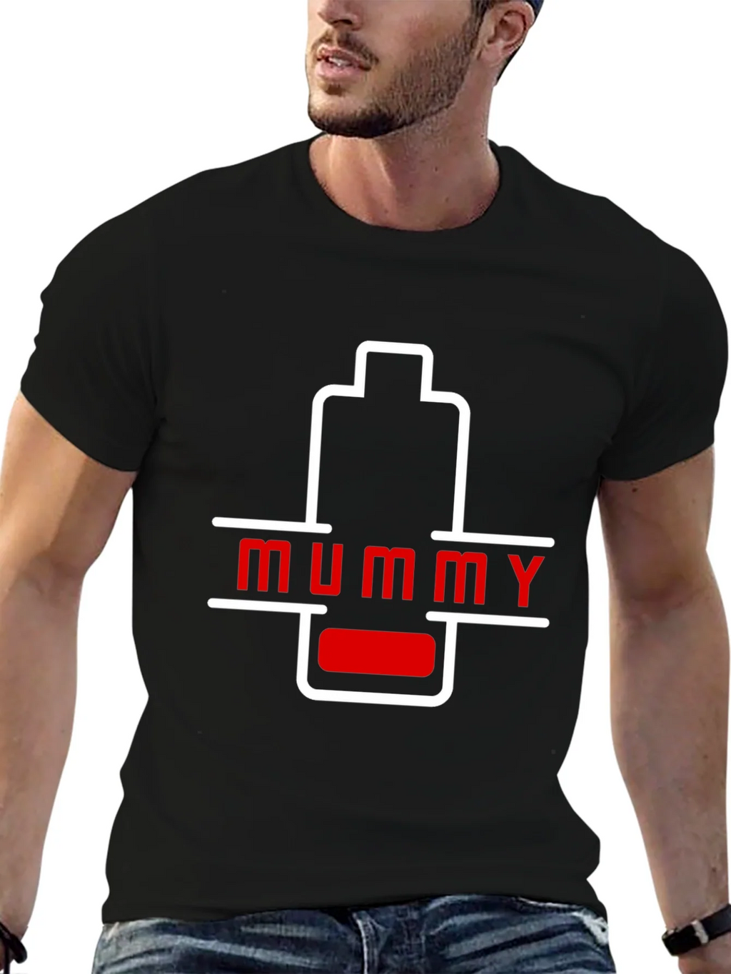 Mummy Low Battery Graphic T-Shirt - Unique Gift! product image 5