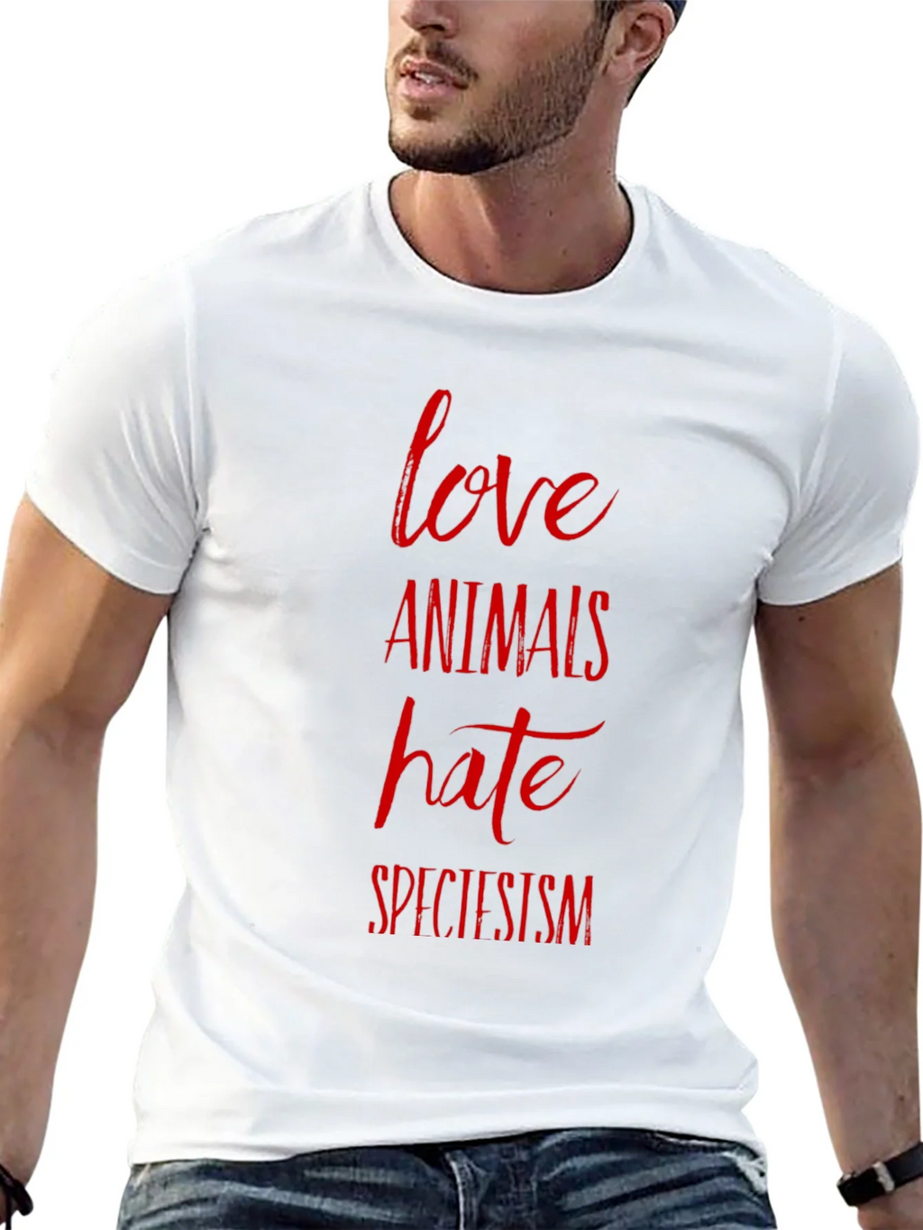Love Animals Hate Speciesism Graphic Tee product image 12
