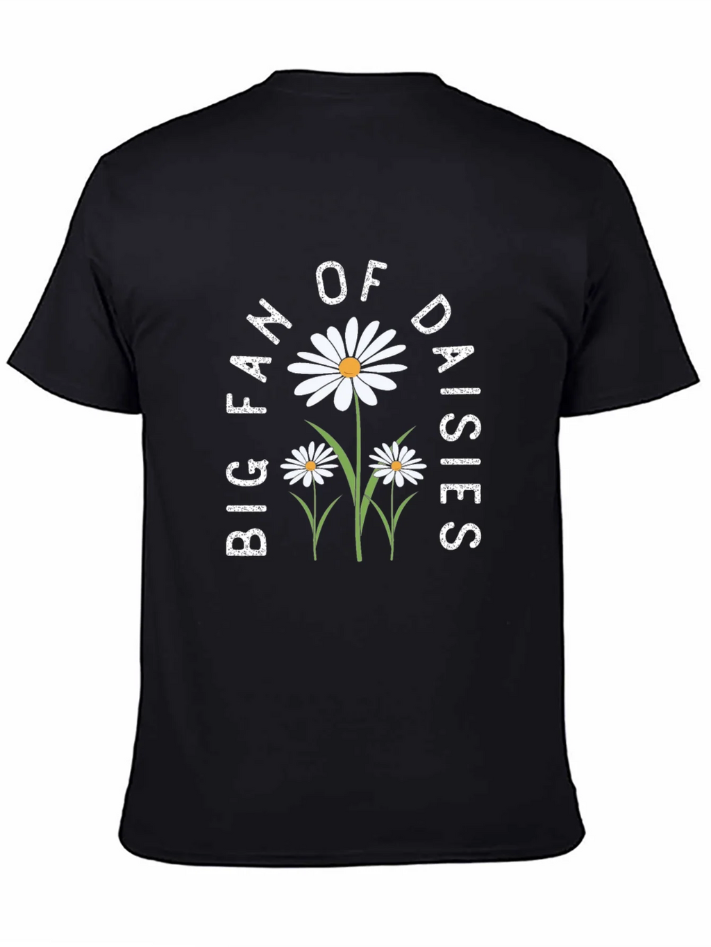 Big Fan of Daisies Black T-Shirt product image 4