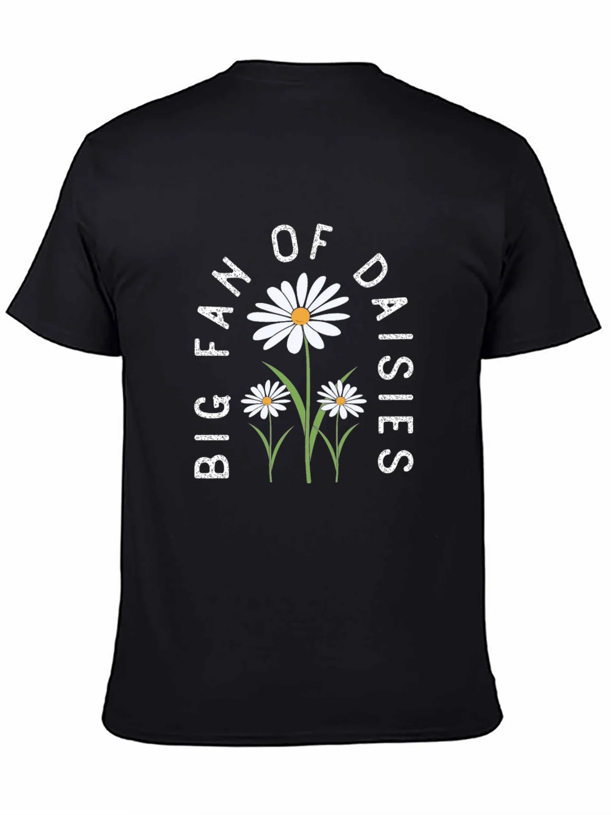 Big Fan of Daisies Black T-Shirt product image 4