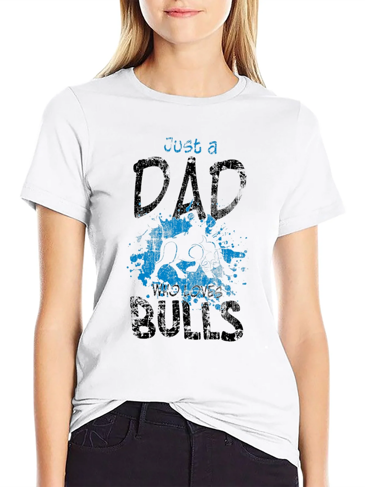 Just a Dad Who Loves Bulls T-Shirt product image 8