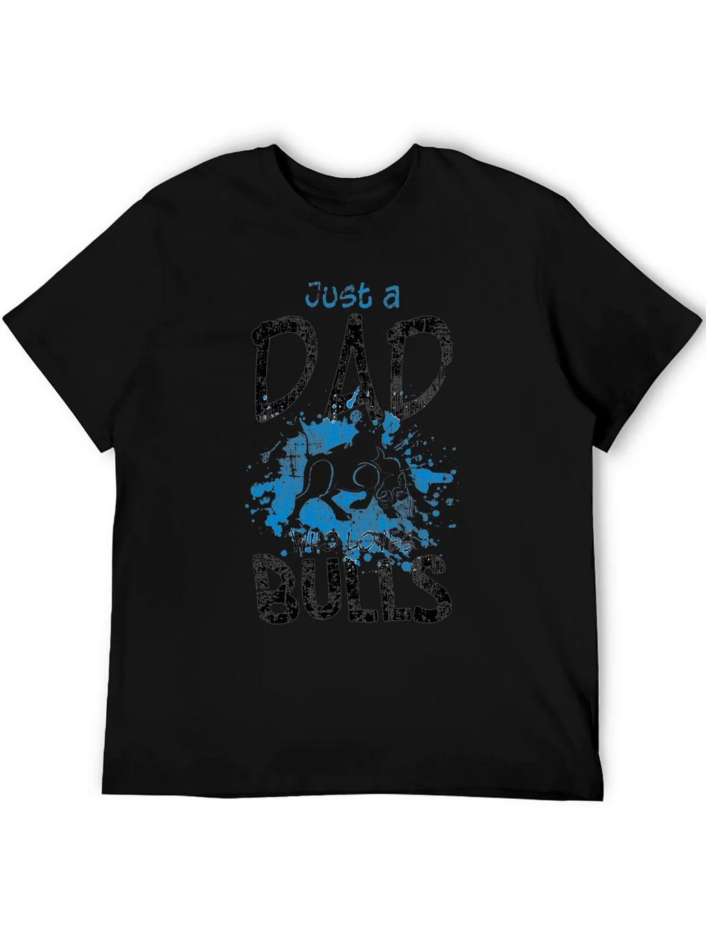 Just a Dad Who Loves Bulls T-Shirt product image 5