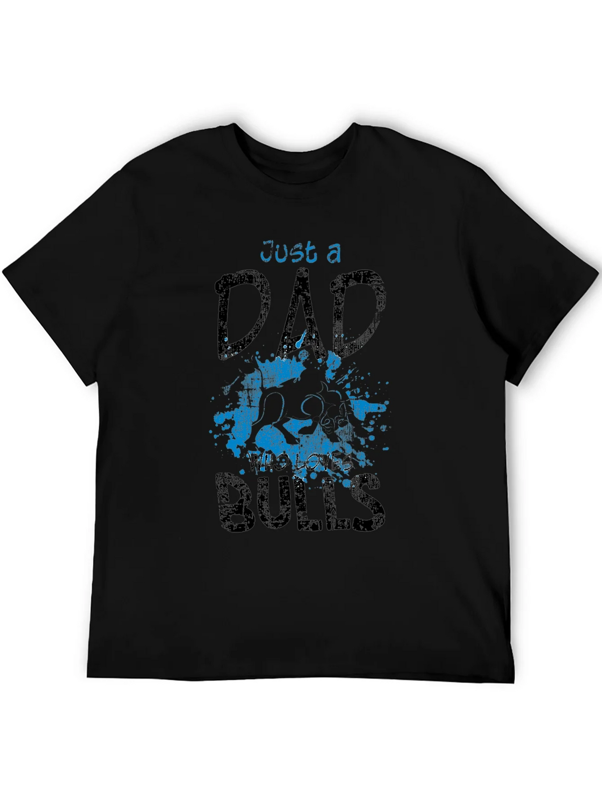 Just a Dad Who Loves Bulls T-Shirt product image 5