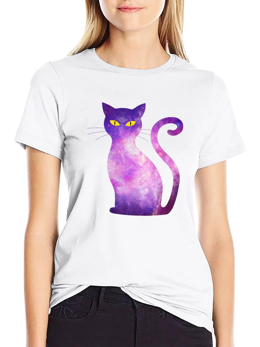 Galaxy Cat Graphic Tee - Mens Black T-Shirt product image 7