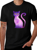 Galaxy Cat Graphic Tee - Mens Black T-Shirt product image 1