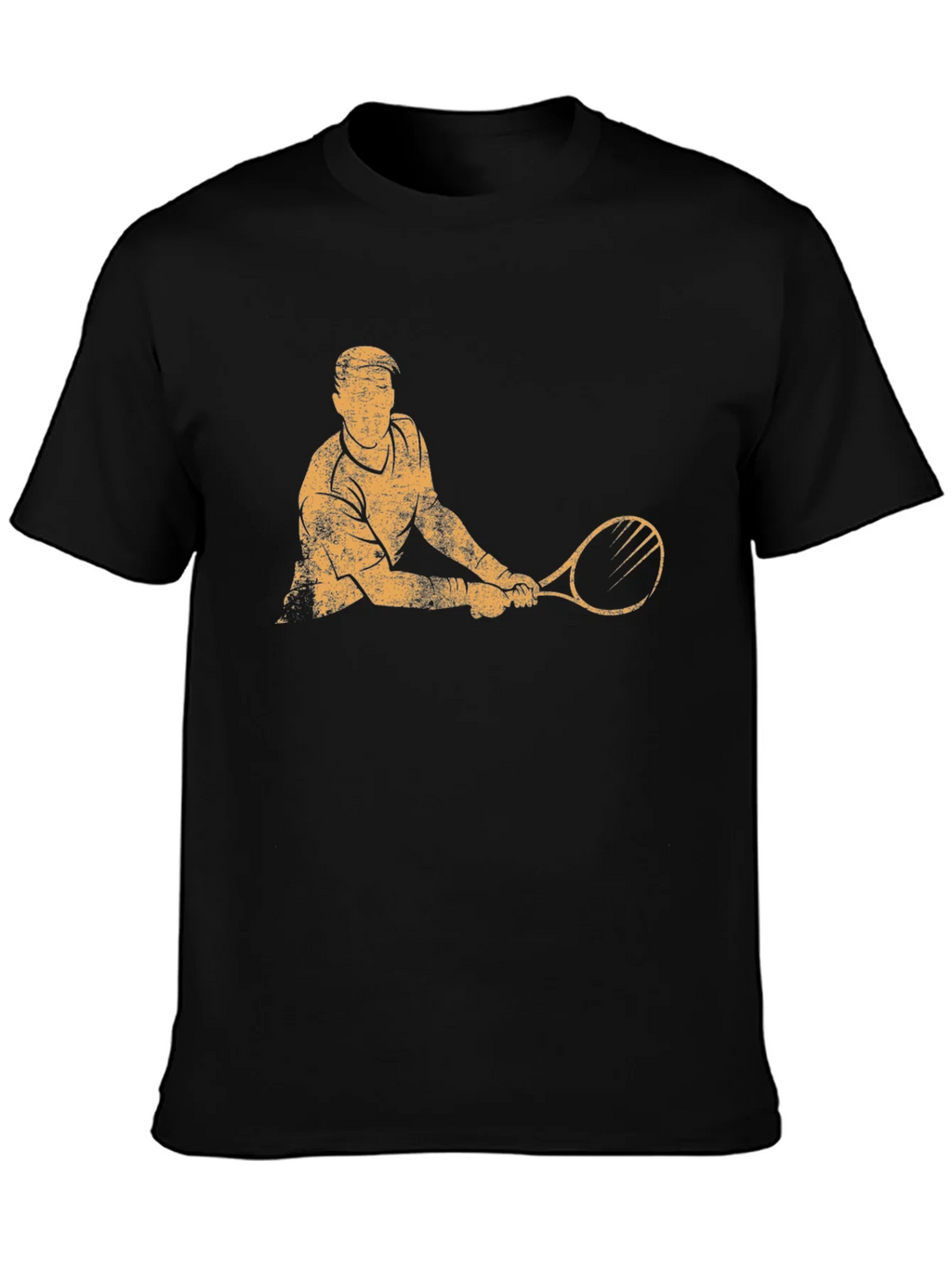 Tennis Player Graphic T-Shirt - Black product image 3
