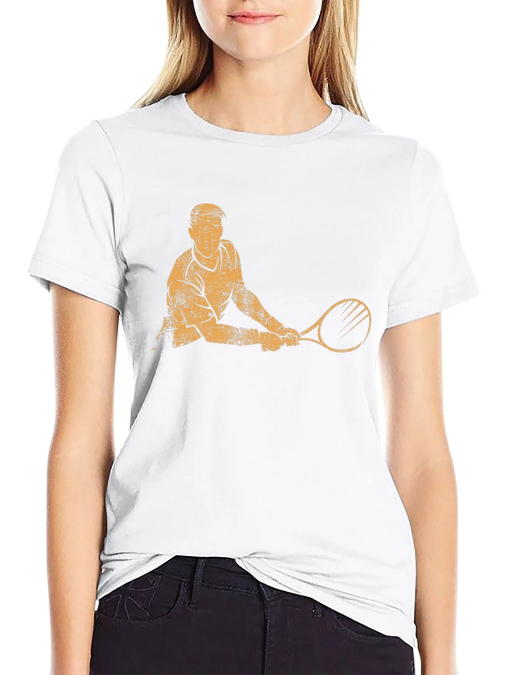 Tennis Player Graphic T-Shirt - Black product image 8