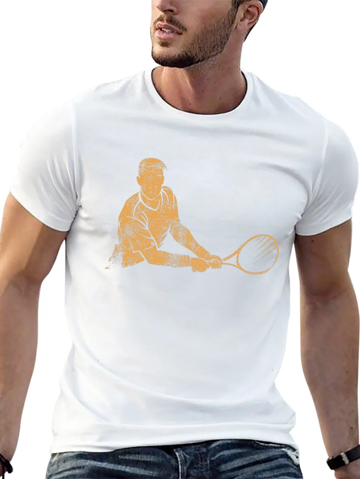 Tennis Player Graphic T-Shirt - Black product image 12