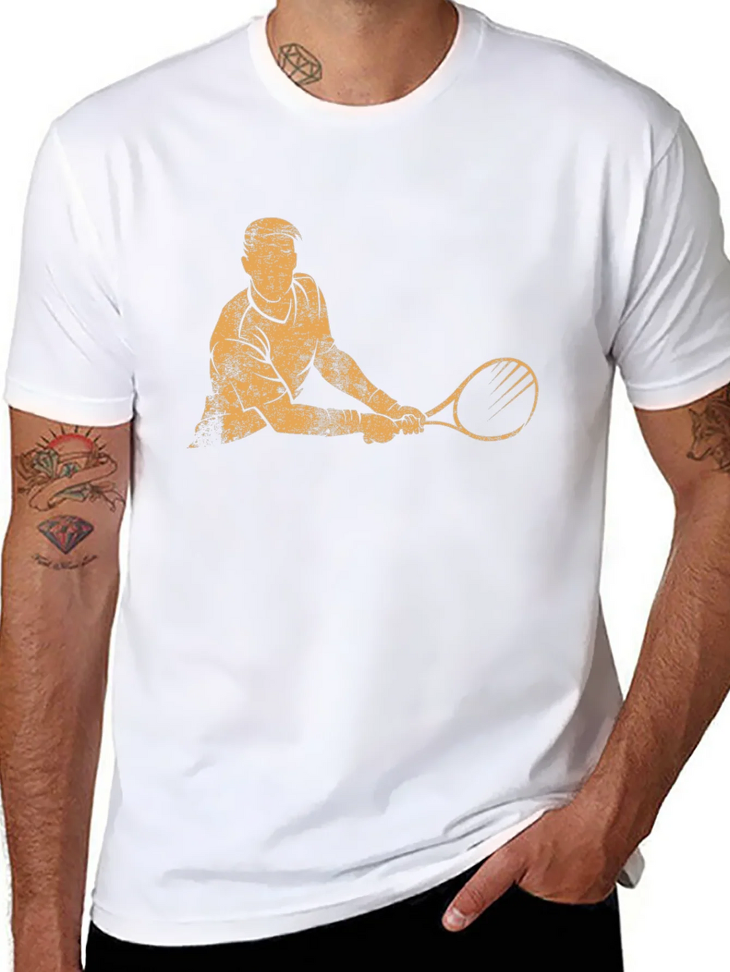 Tennis Player Graphic T-Shirt - Black product image 7