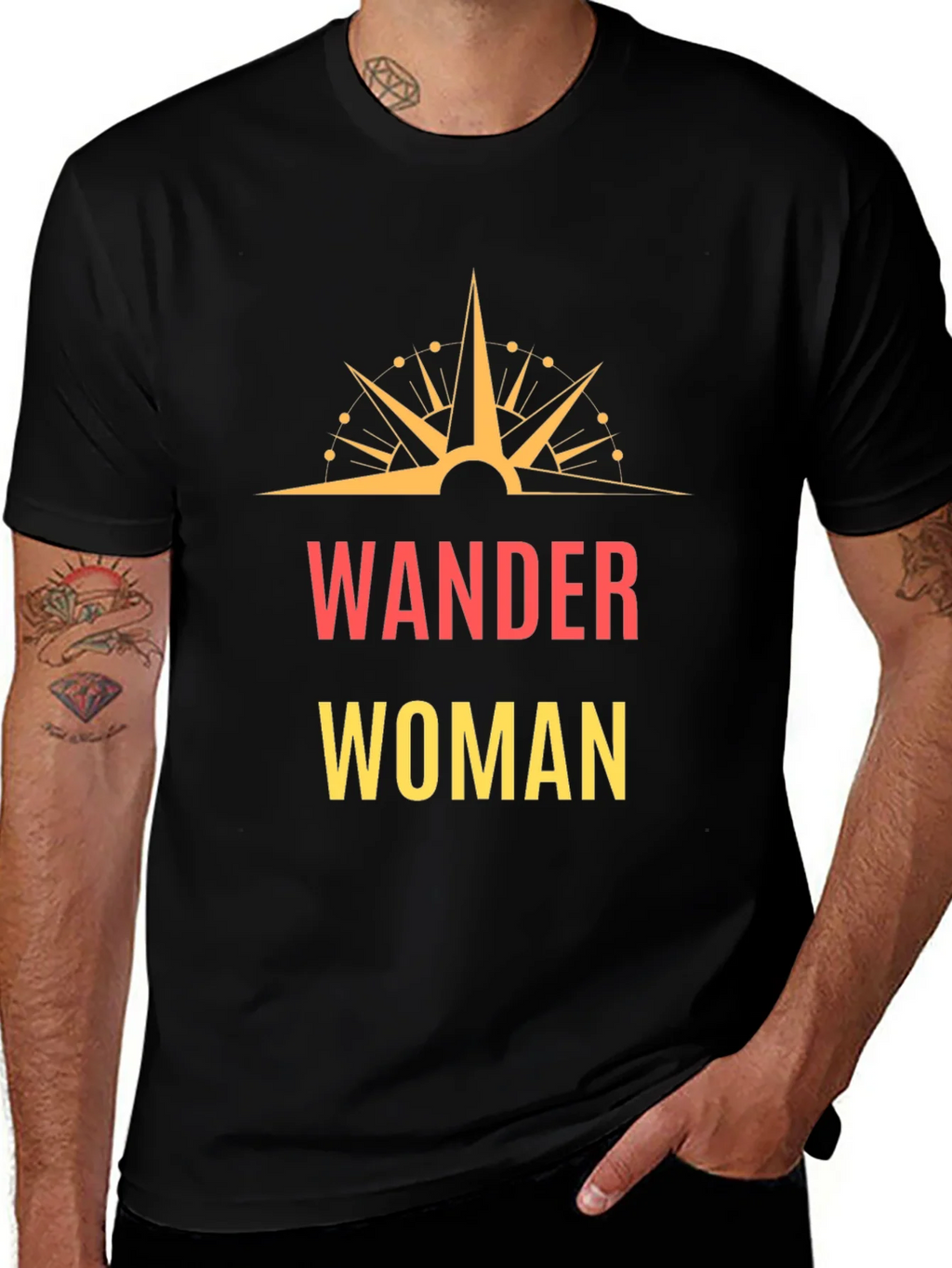 Wander Woman Graphic Tee - Black product image 1