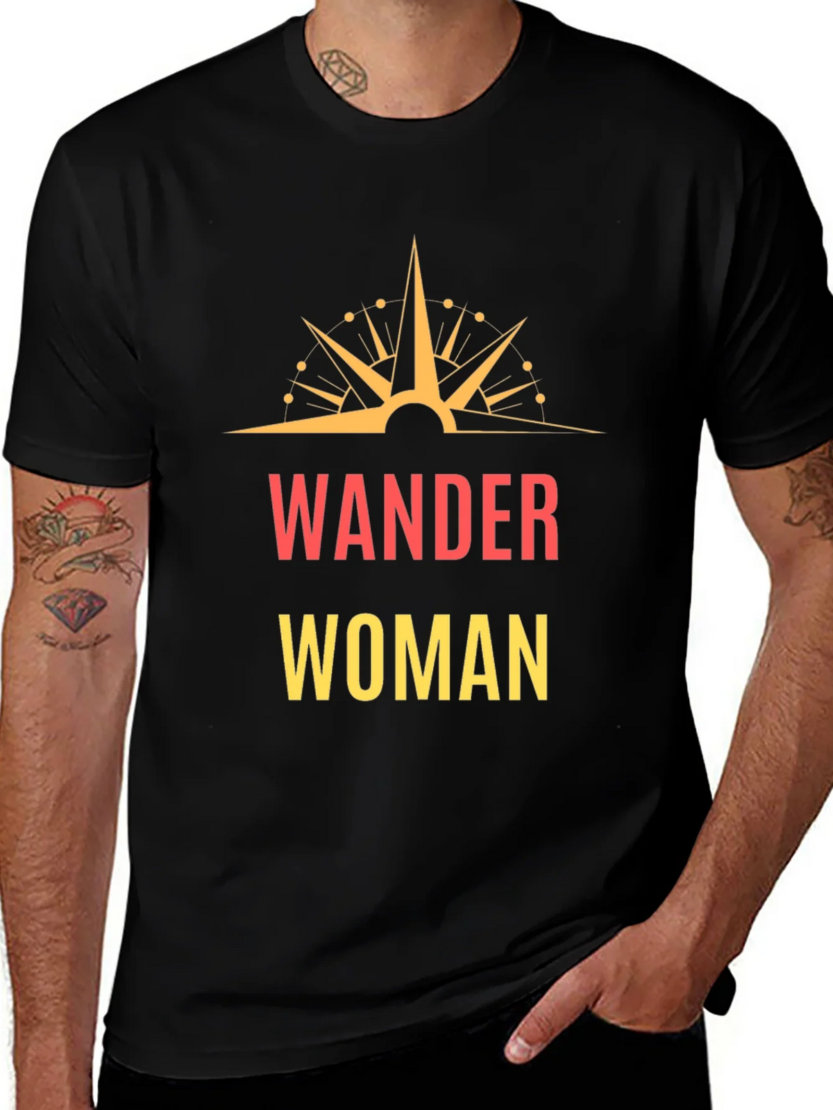 Wander Woman Graphic Tee - Black product image 1