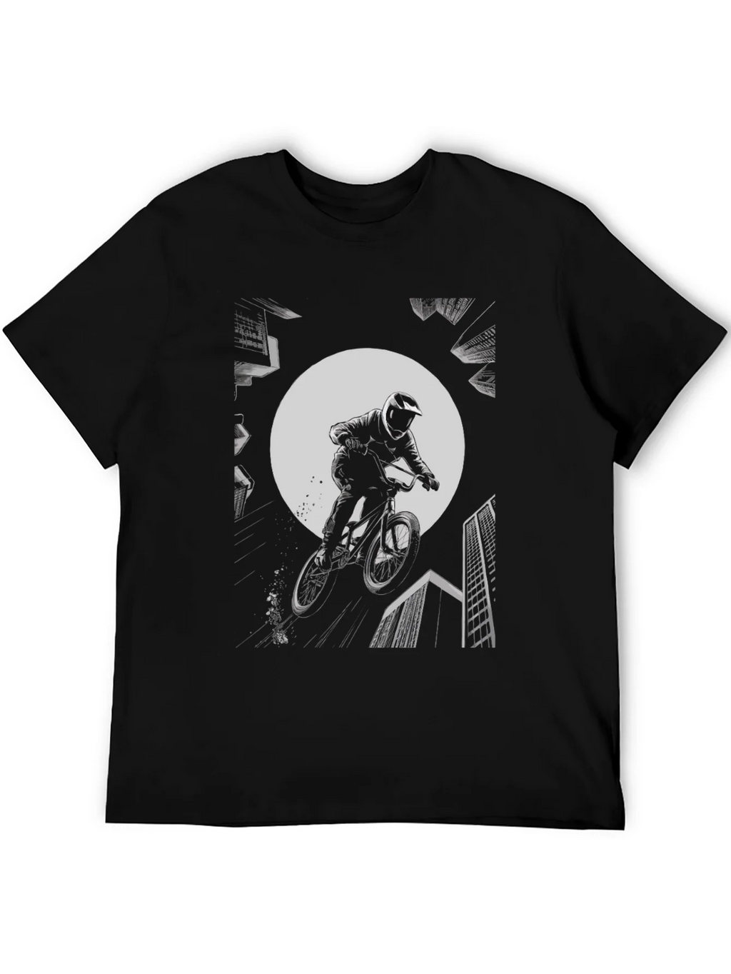 BMX Rider Graphic Tee - Black Cotton product image 5