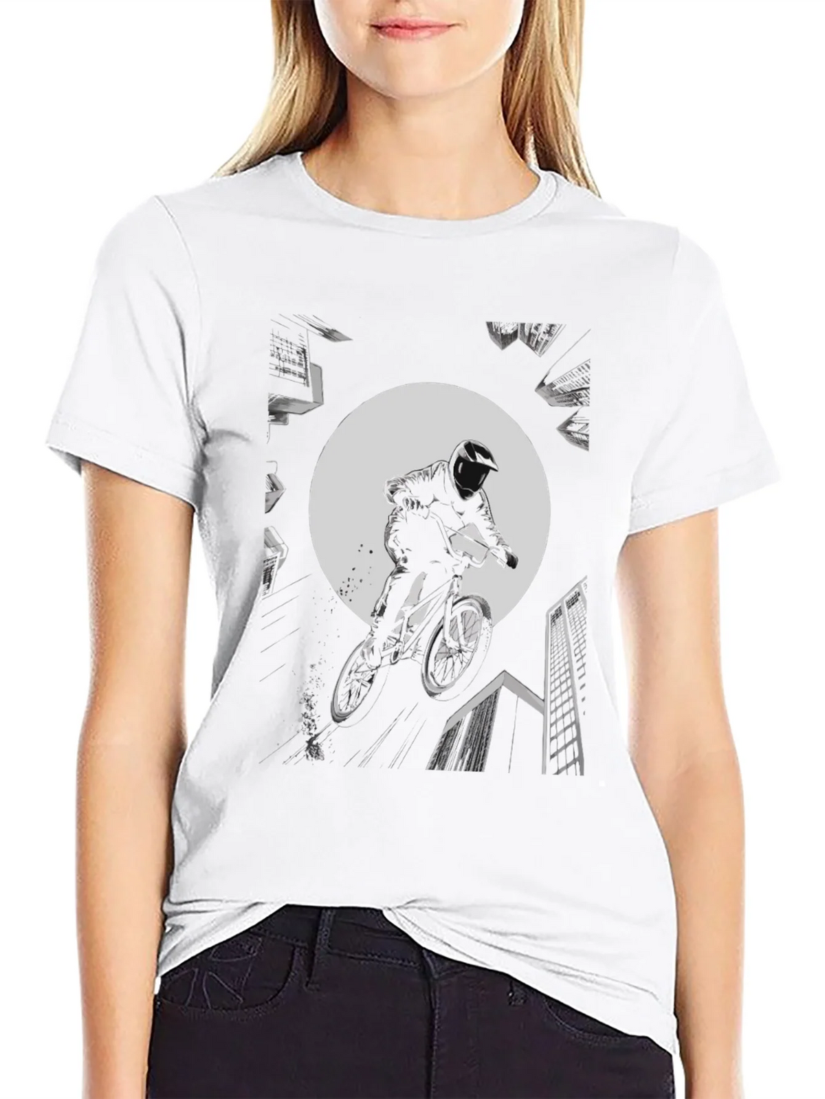 BMX Rider Graphic Tee - Black Cotton product image 8