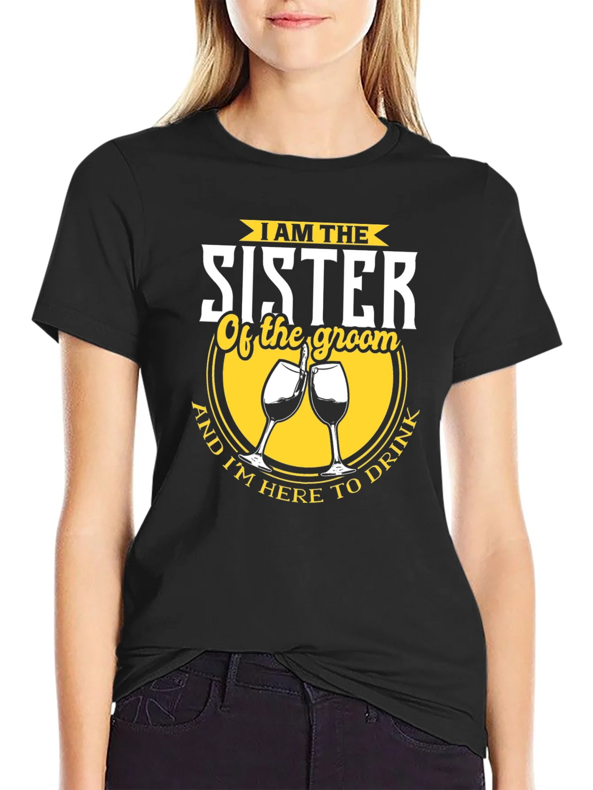 Sister of the Groom Funny Wedding Party T-Shirt product image 2
