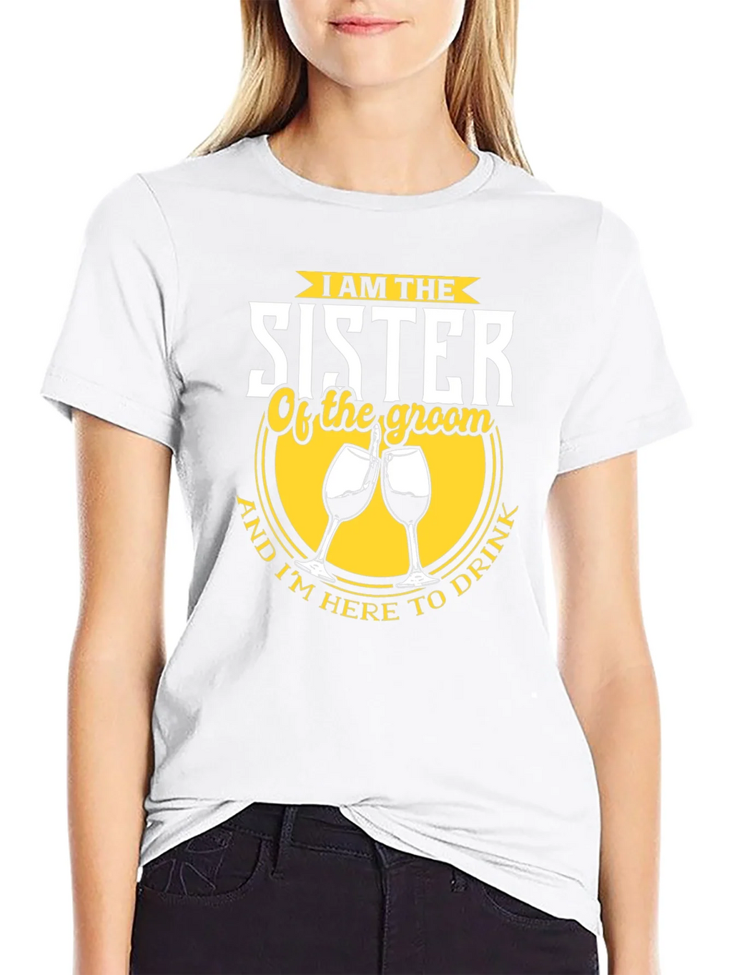Sister of the Groom Funny Wedding Party T-Shirt product image 6
