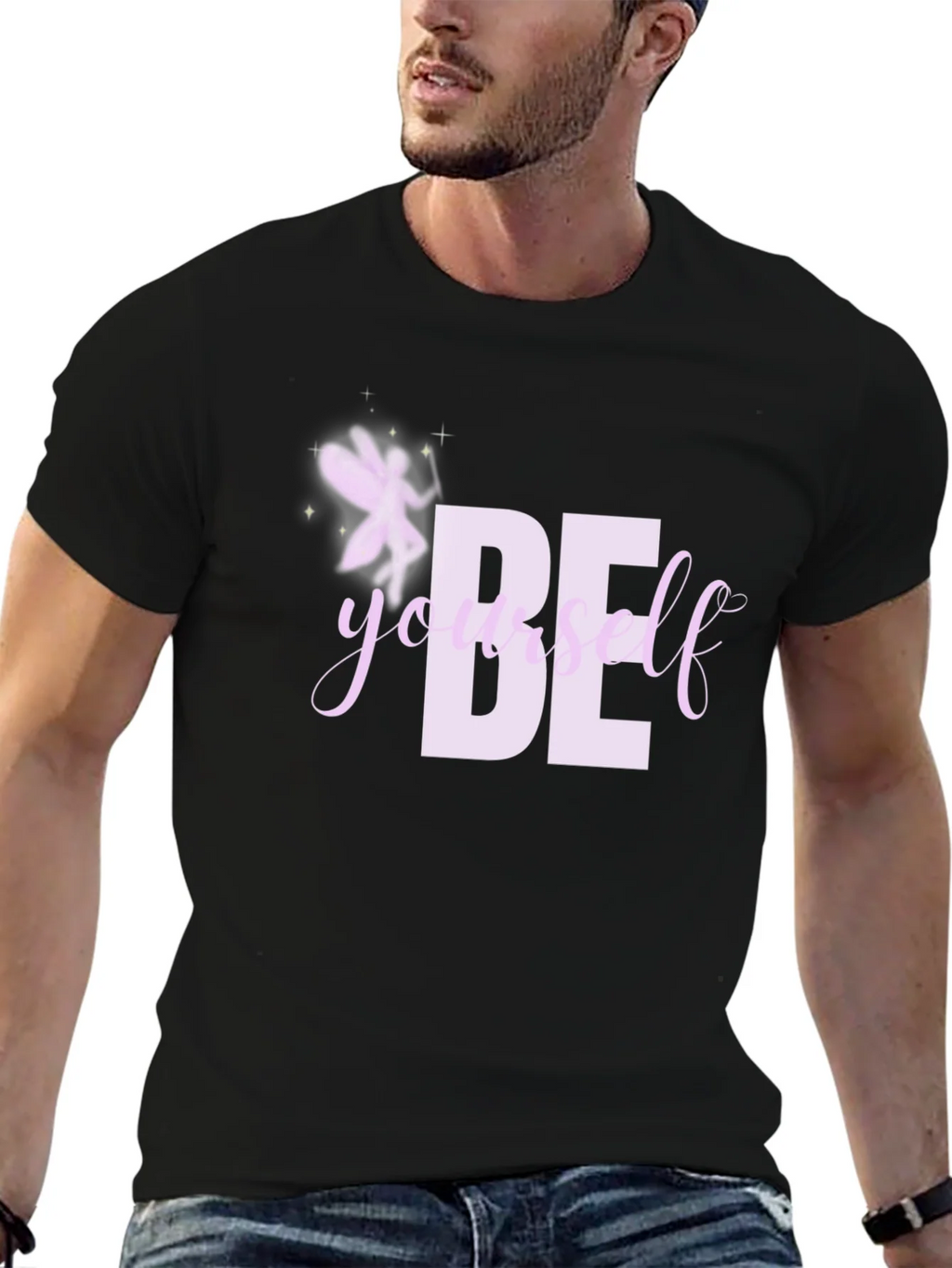 Be Yourself T-Shirt - Black Graphic Tee product image 5
