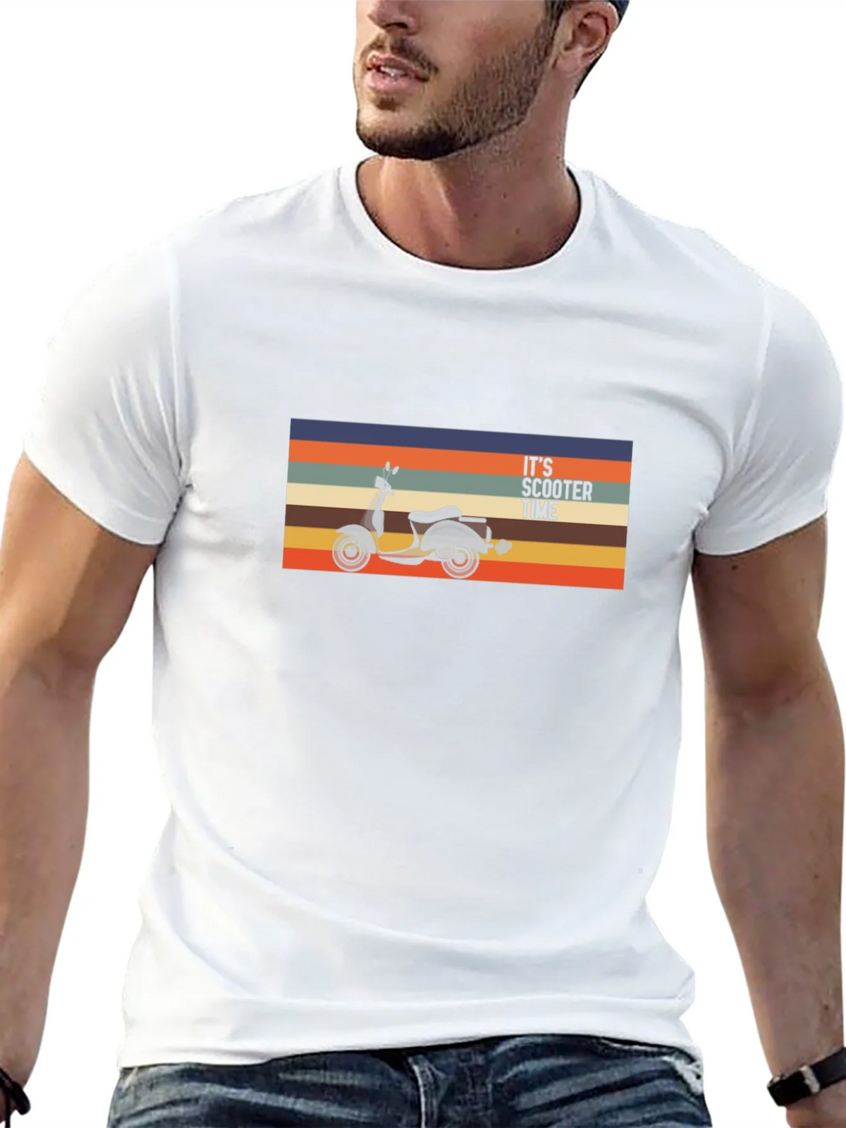 Its Scooter Time Retro Graphic Tee - Black product image 12