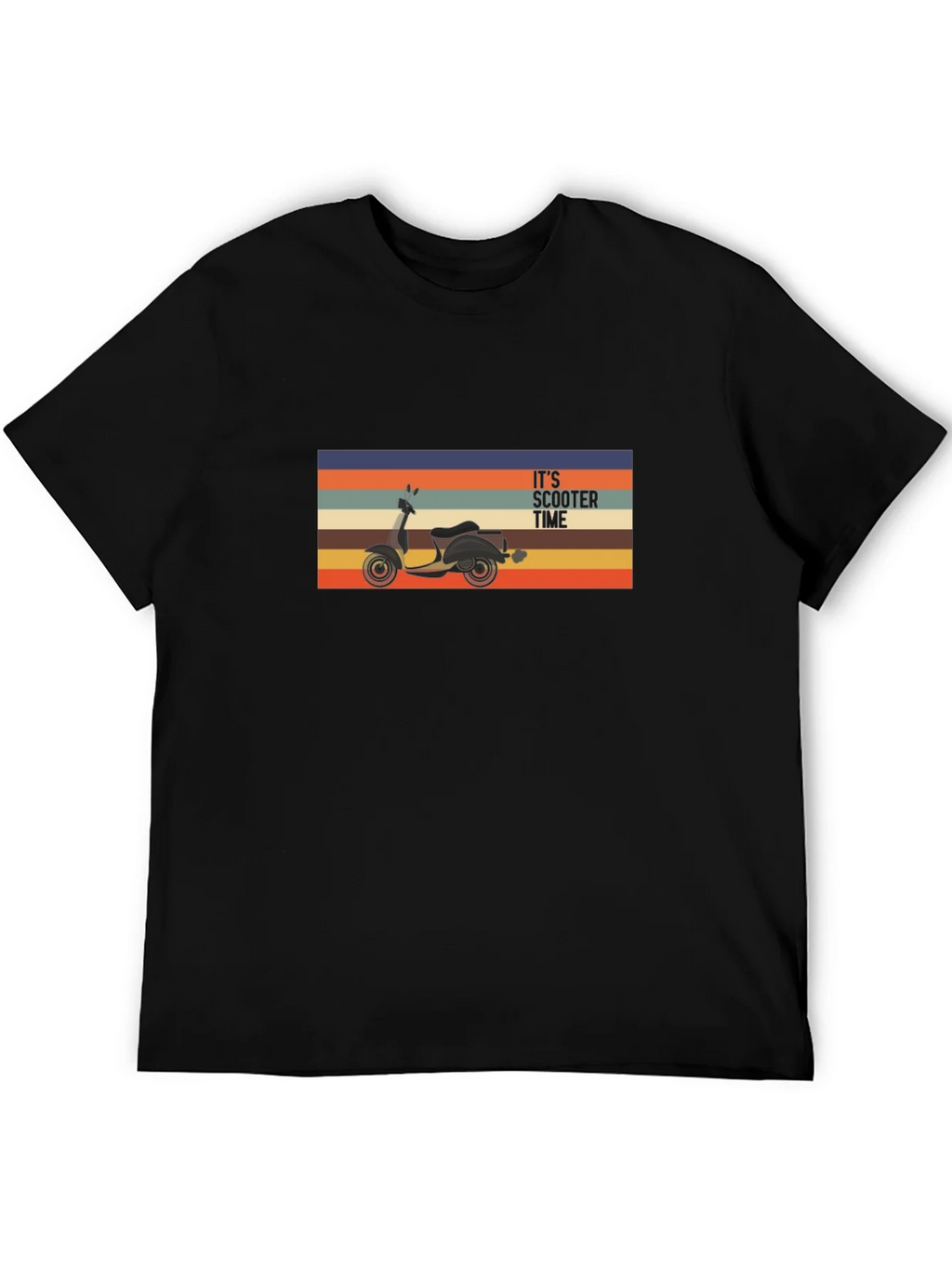 Its Scooter Time Retro Graphic Tee - Black product image 5