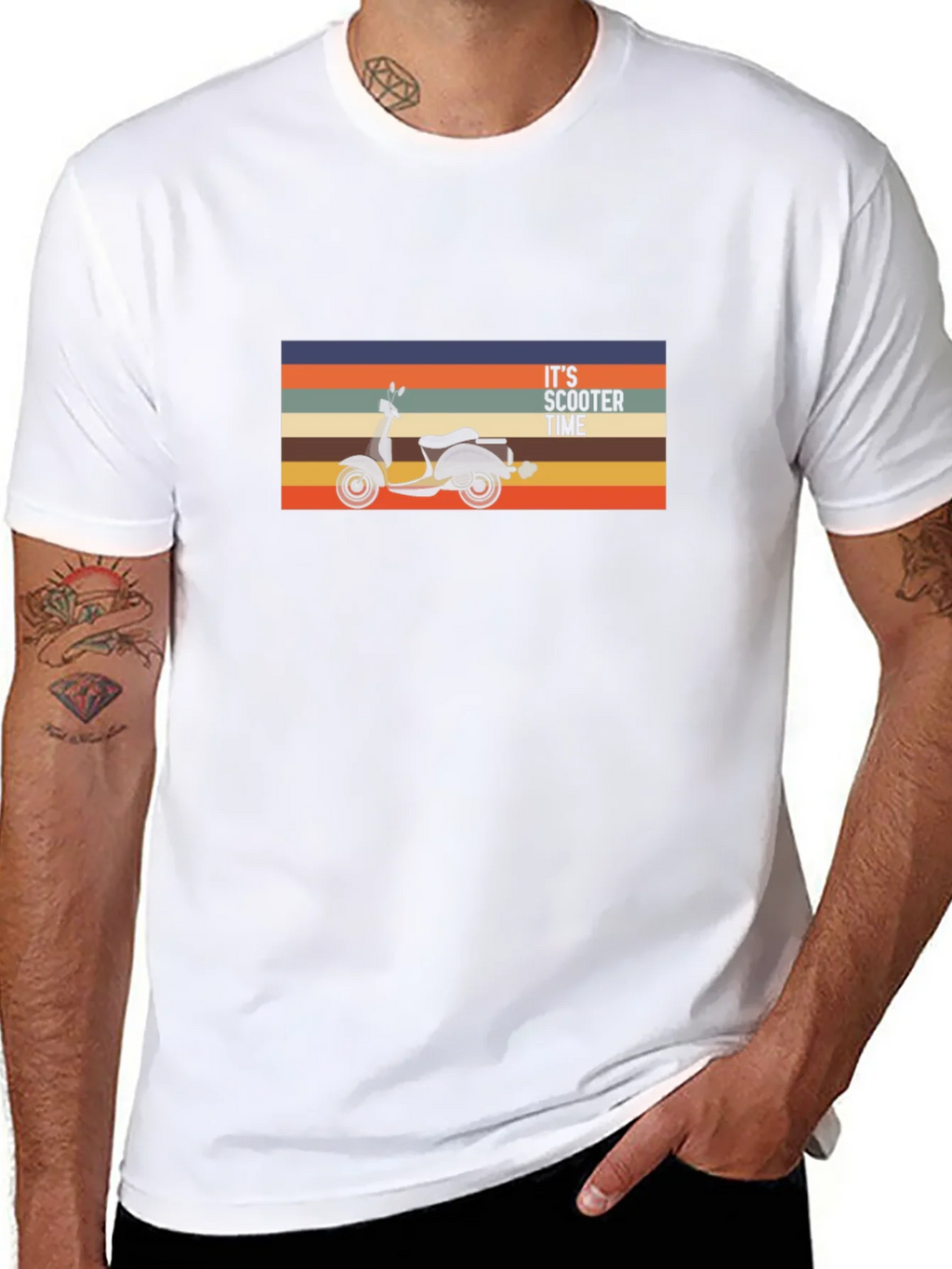 Its Scooter Time Retro Graphic Tee - Black product image 7