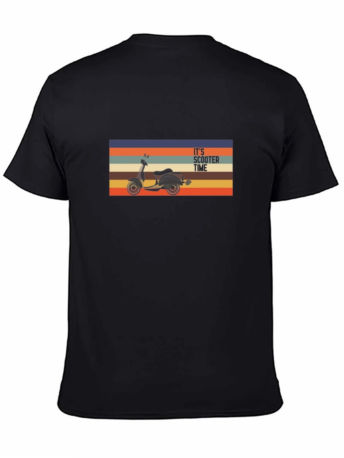 Its Scooter Time Retro Graphic Tee - Black product image 4