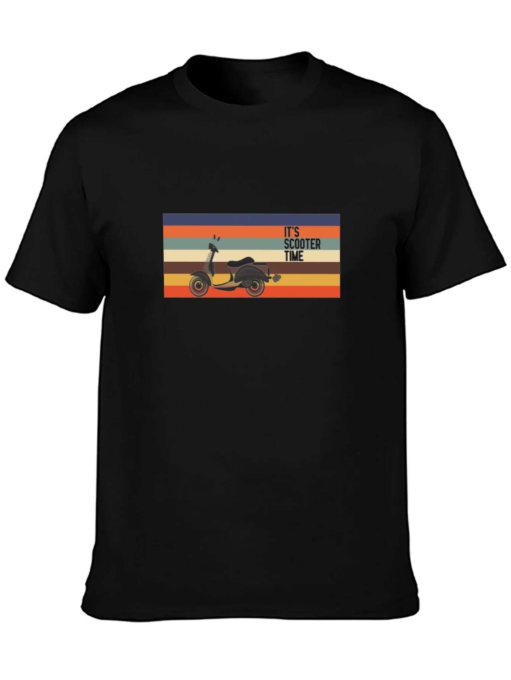 Its Scooter Time Retro Graphic Tee - Black product image 3