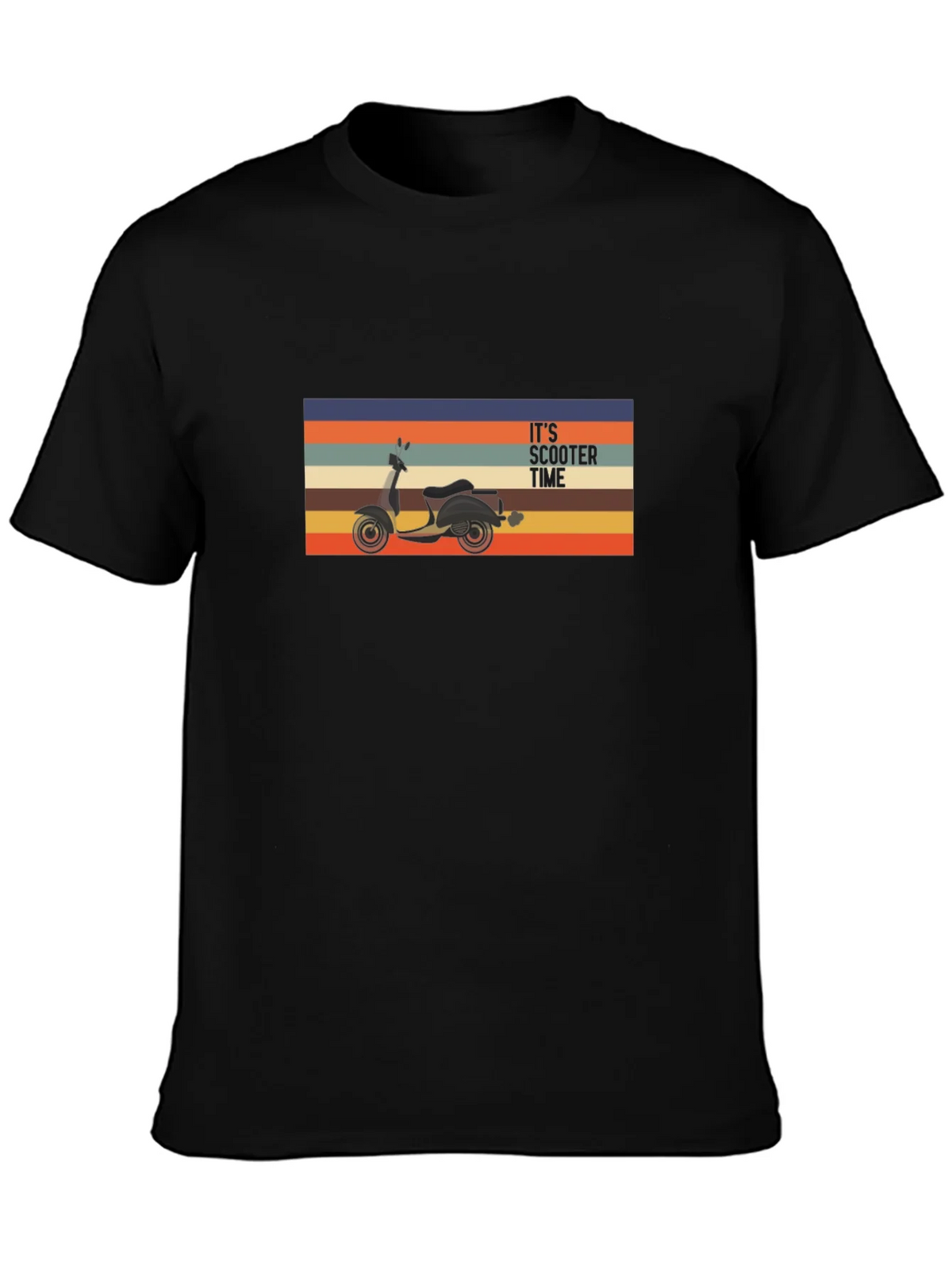 Its Scooter Time Retro Graphic Tee - Black product image 3