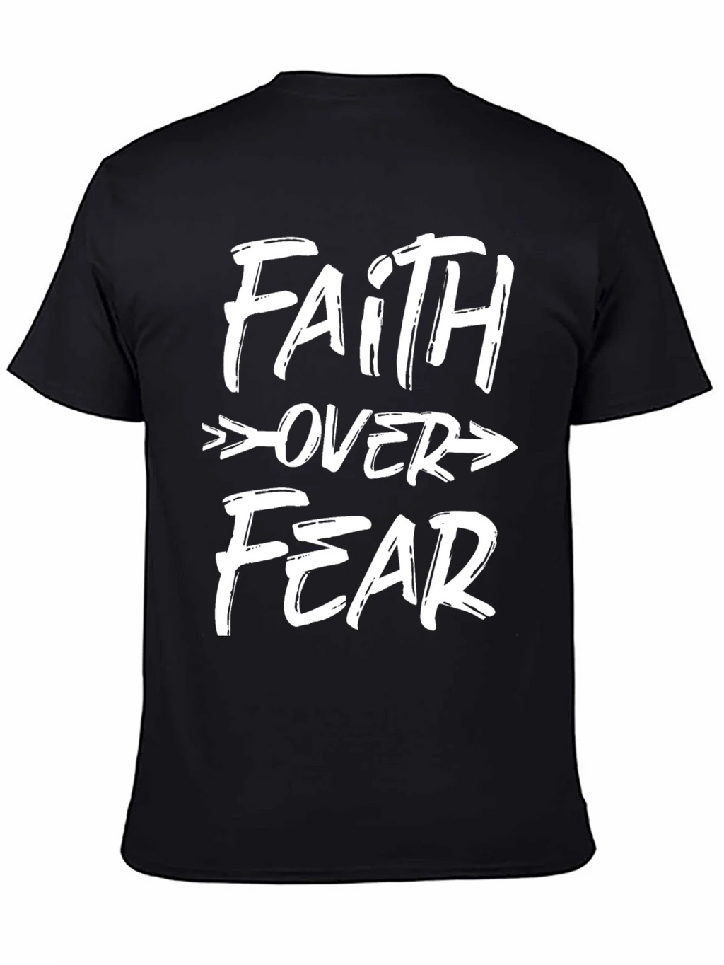 Faith Over Fear Graphic Tee - Black Unisex T-Shirt product image 4