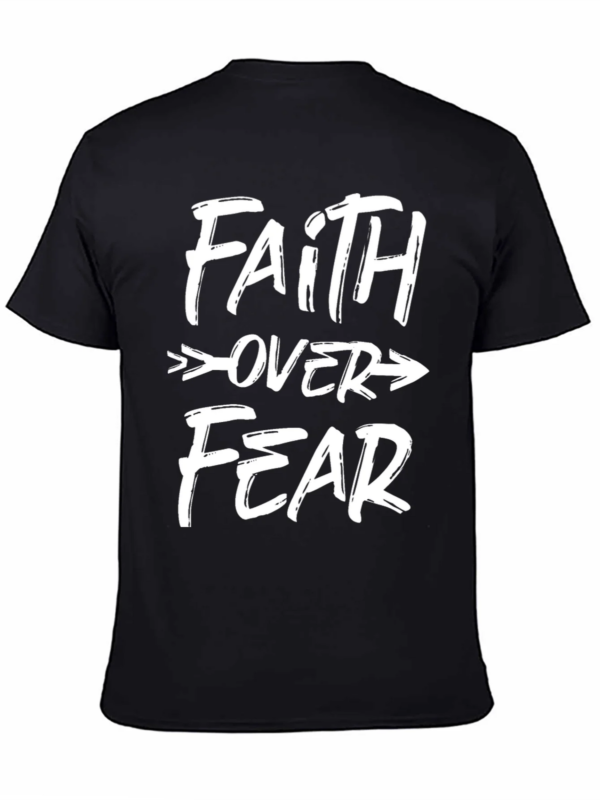 Faith Over Fear Graphic Tee - Black Unisex T-Shirt product image 4