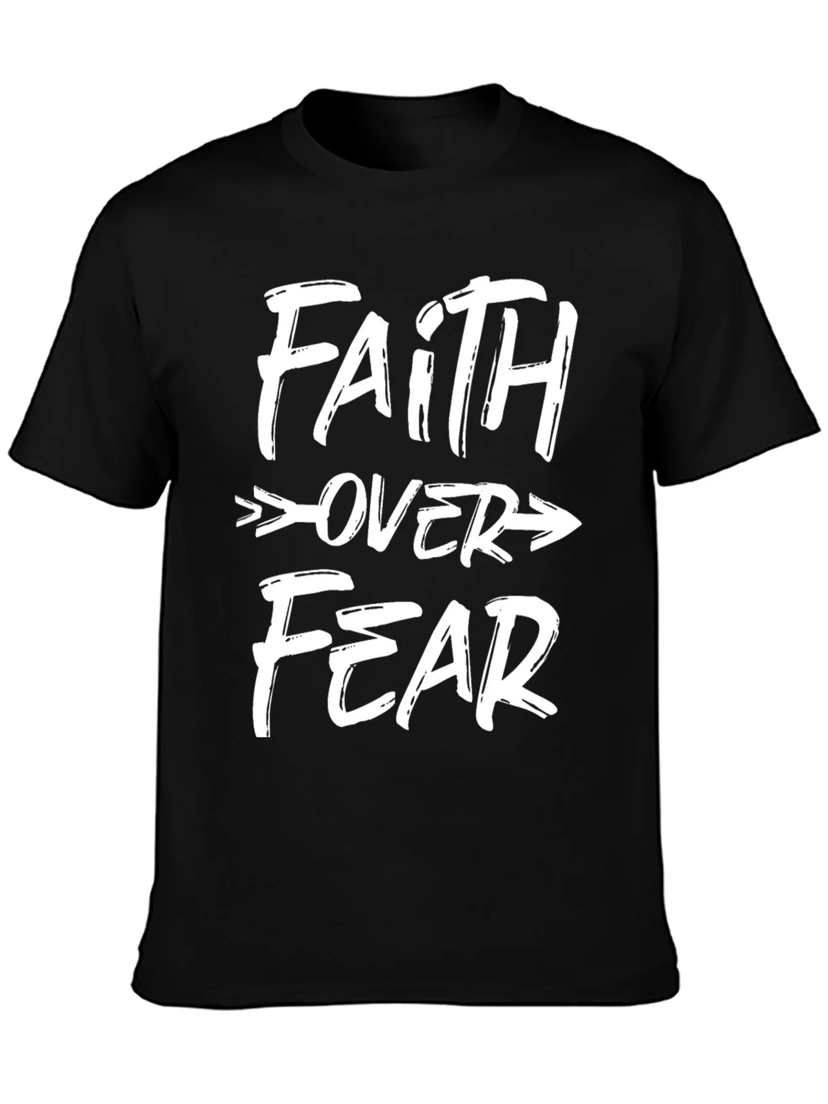 Faith Over Fear Graphic Tee - Black Unisex T-Shirt product image 3