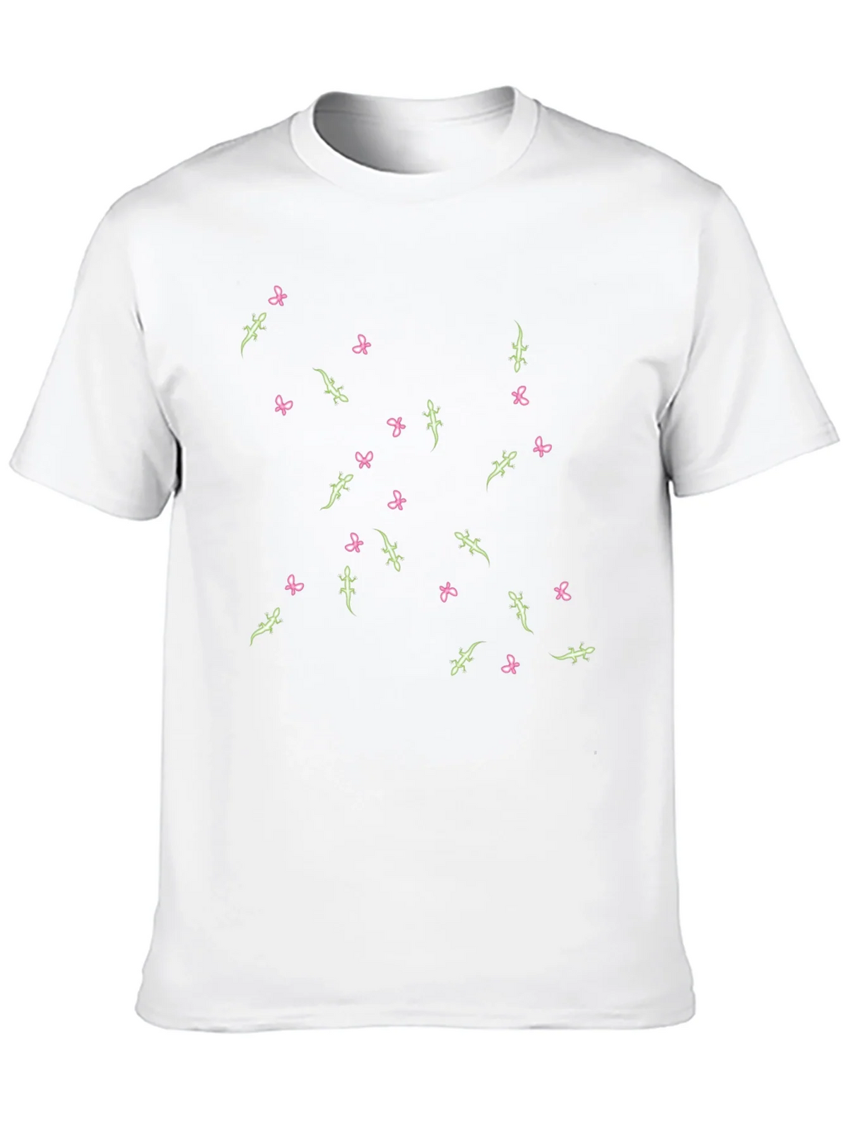 Lizard & Flower Print Black T-Shirt product image 9