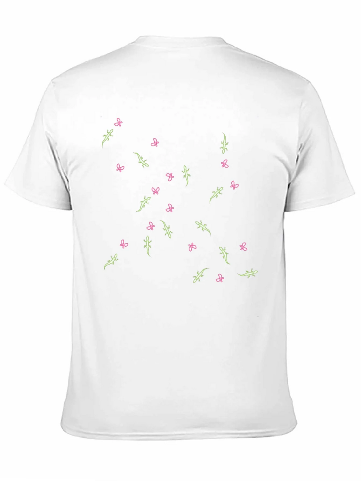 Lizard & Flower Print Black T-Shirt product image 10