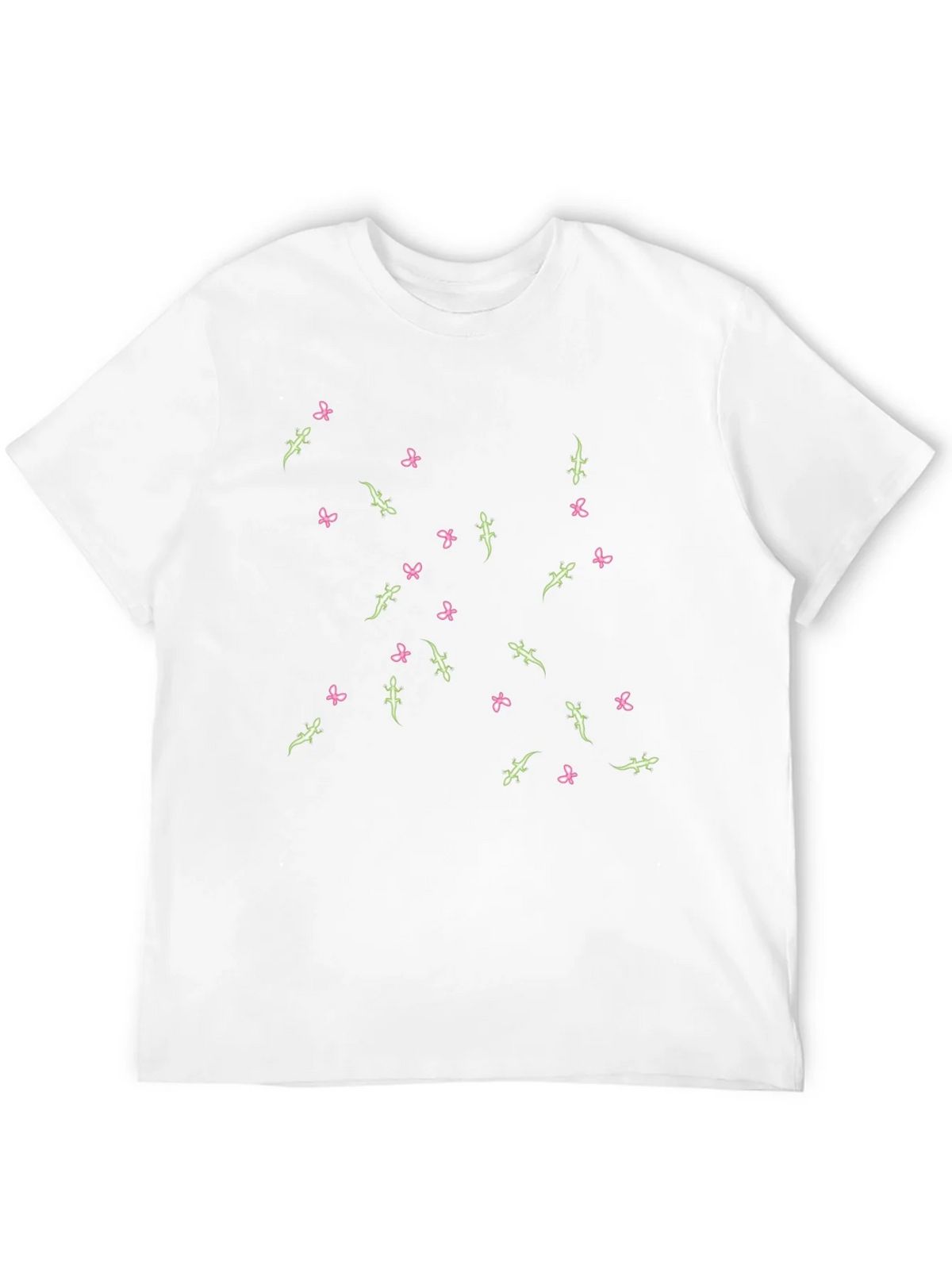 Lizard & Flower Print Black T-Shirt product image 11