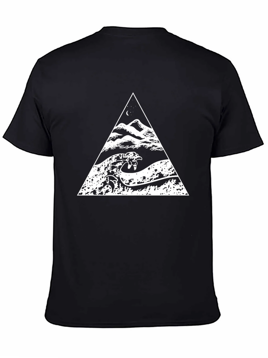Triangle Wave Graphic Black T-Shirt product image 3