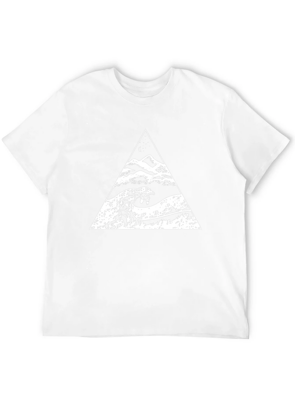Triangle Wave Graphic Black T-Shirt product image 9