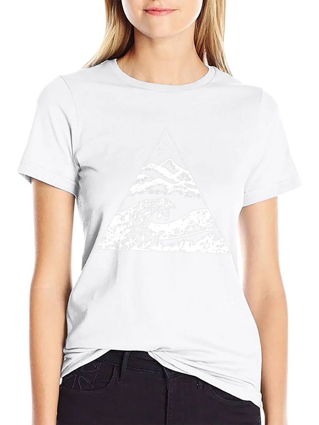 Triangle Wave Graphic Black T-Shirt product image 7