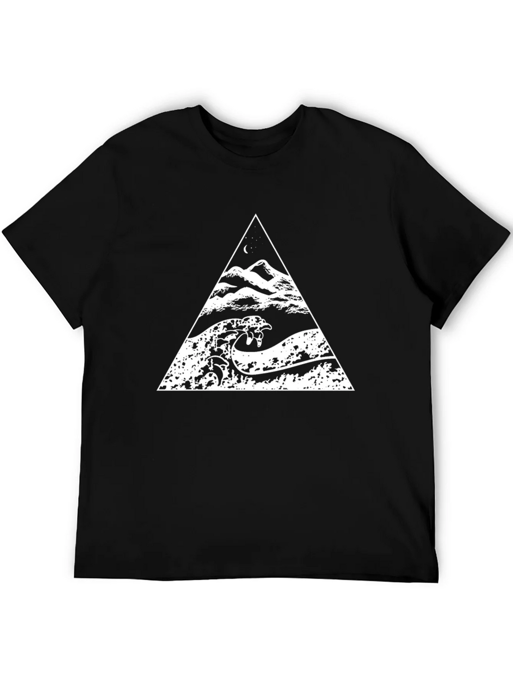 Triangle Wave Graphic Black T-Shirt product image 4