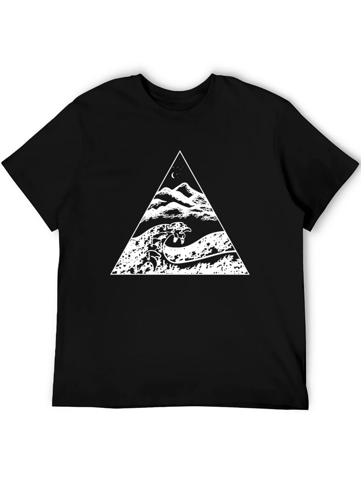 Triangle Wave Graphic Black T-Shirt product image 4