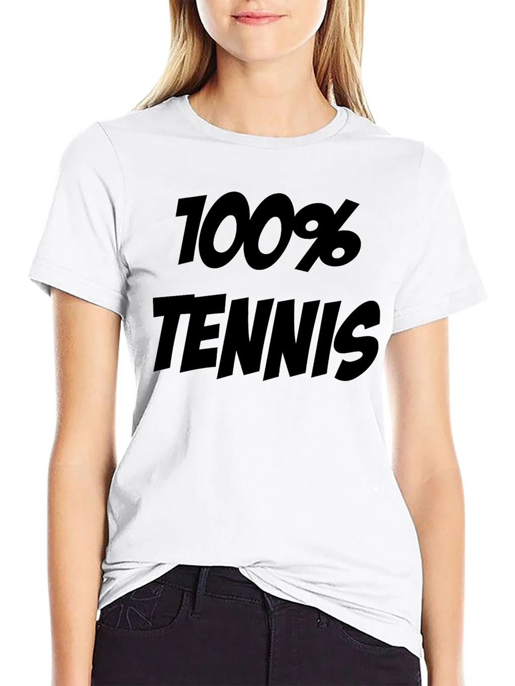 100% Tennis Graphic Tee - Sporty Black T-Shirt product image 8