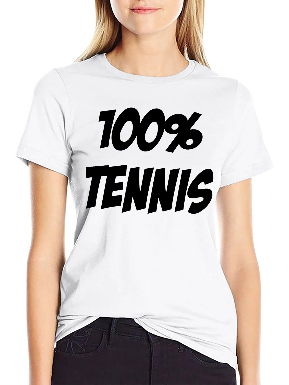 100% Tennis Graphic Tee - Sporty Black T-Shirt product image 8