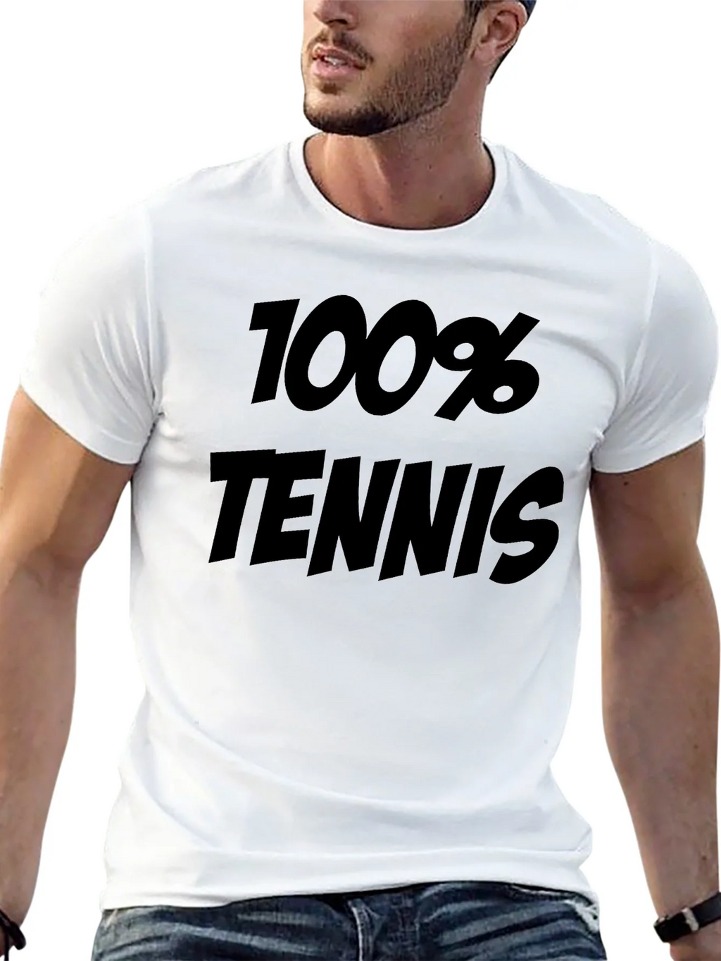 100% Tennis Graphic Tee - Sporty Black T-Shirt product image 12