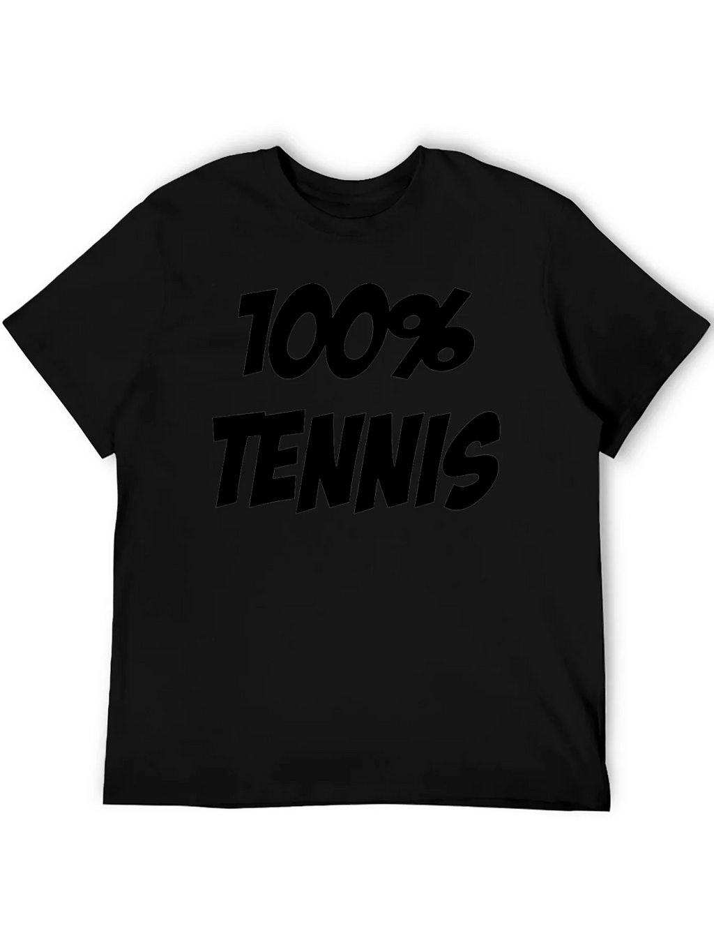 100% Tennis Graphic Tee - Sporty Black T-Shirt product image 5