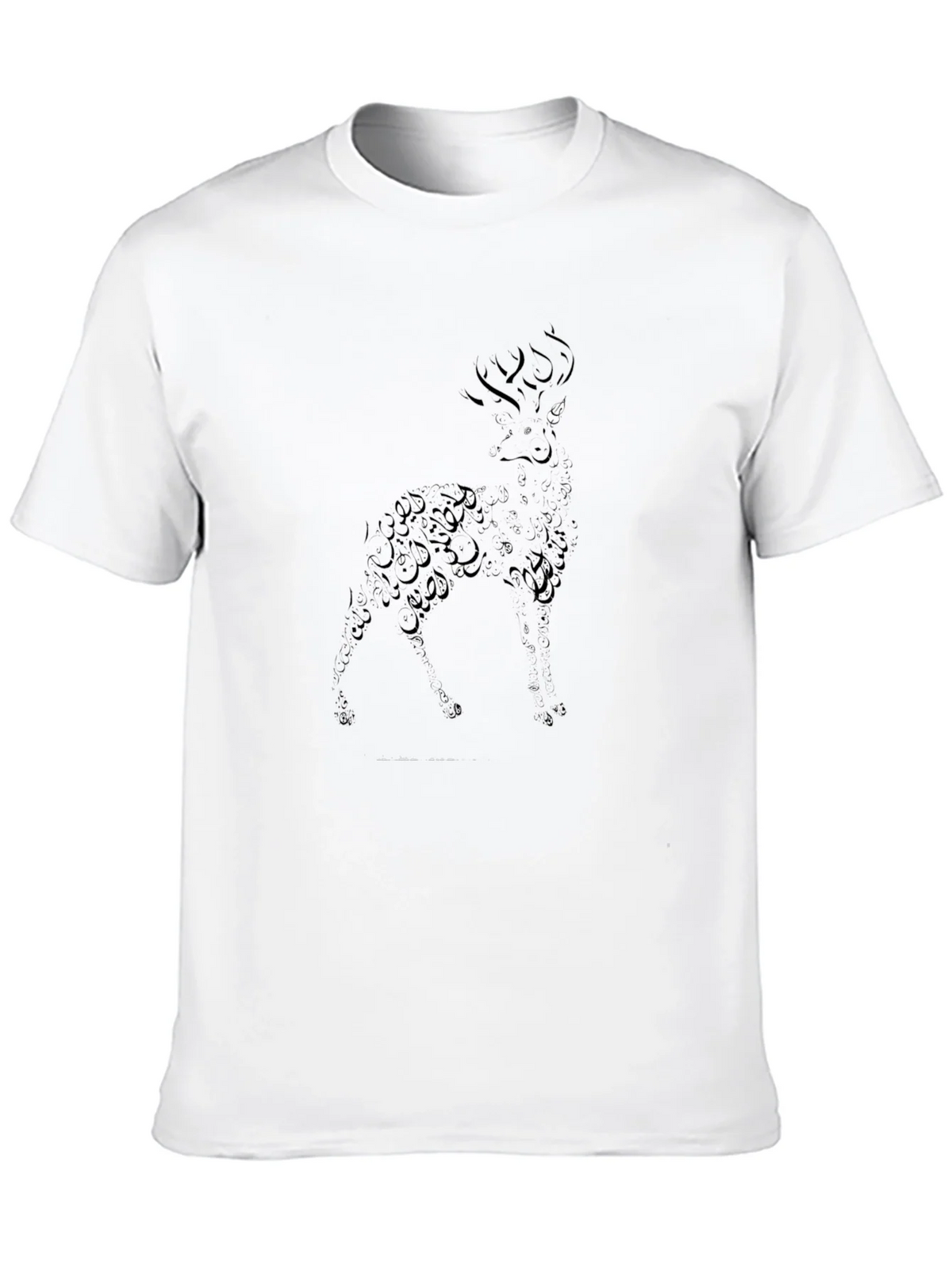 Abstract Deer Graphic Tee - Black product image 9