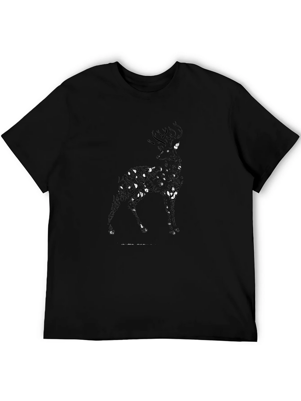 Abstract Deer Graphic Tee - Black product image 5
