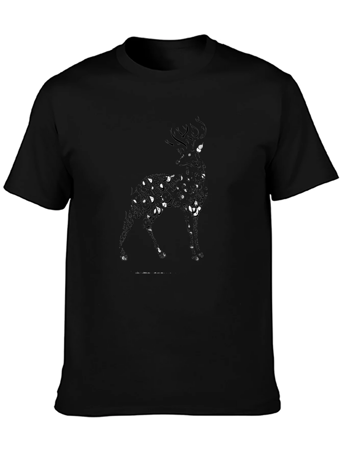 Abstract Deer Graphic Tee - Black product image 3